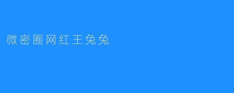 微密圈网红王兔兔