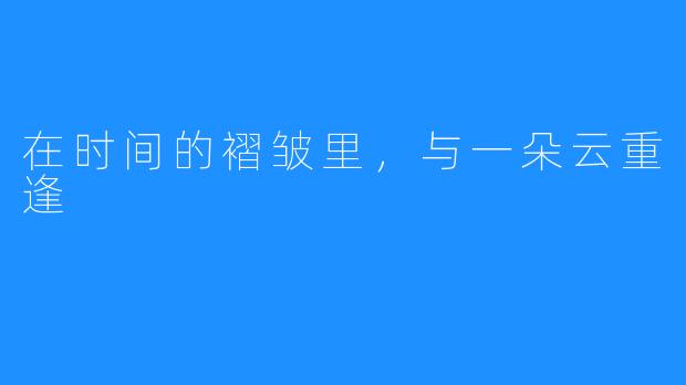 在时间的褶皱里,与一朵云重逢
